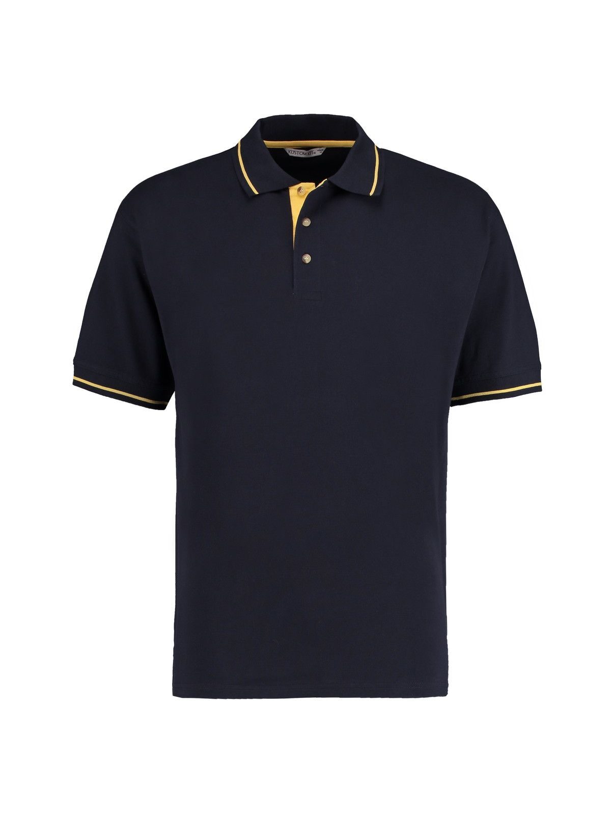 Polo St. Mellion de corte clásico - Azul marino/amarillo