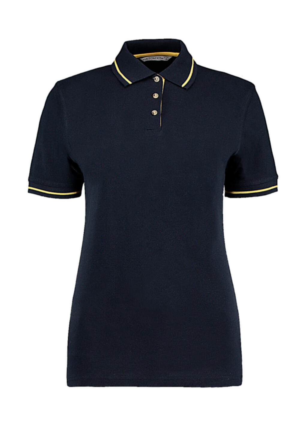 Polo St. Mellion de corte clásico para mujer - 246 - Azul marino/Amarillo sol