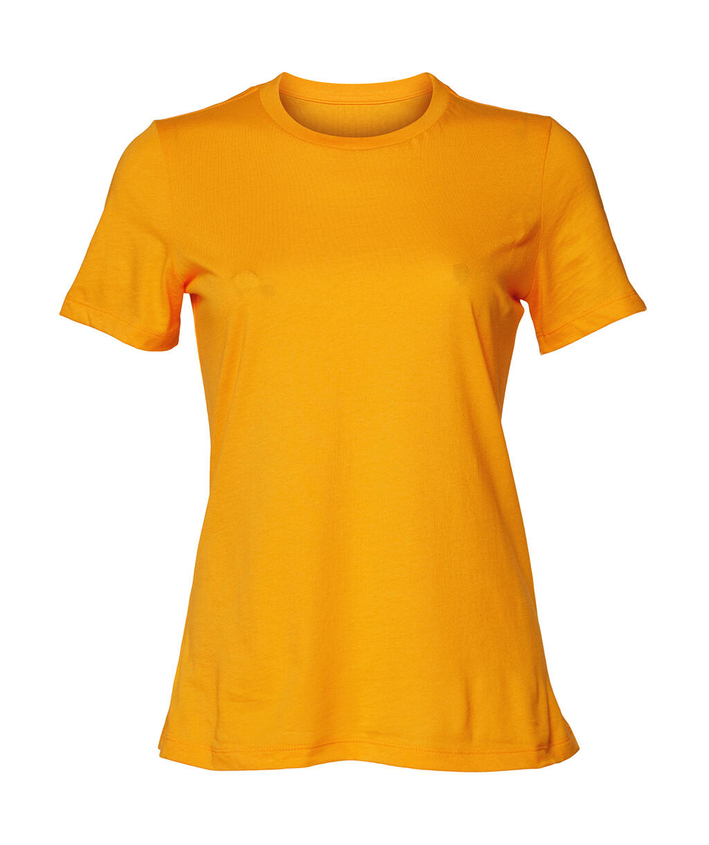 Camiseta de manga corta de punto relajado para mujer - Oro