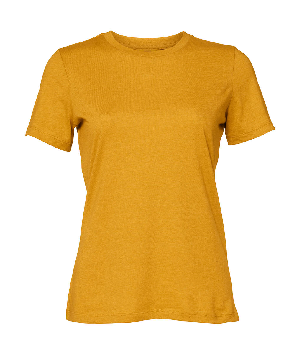 Camiseta de mujer de punto relajado CVC - Mostaza de brezo