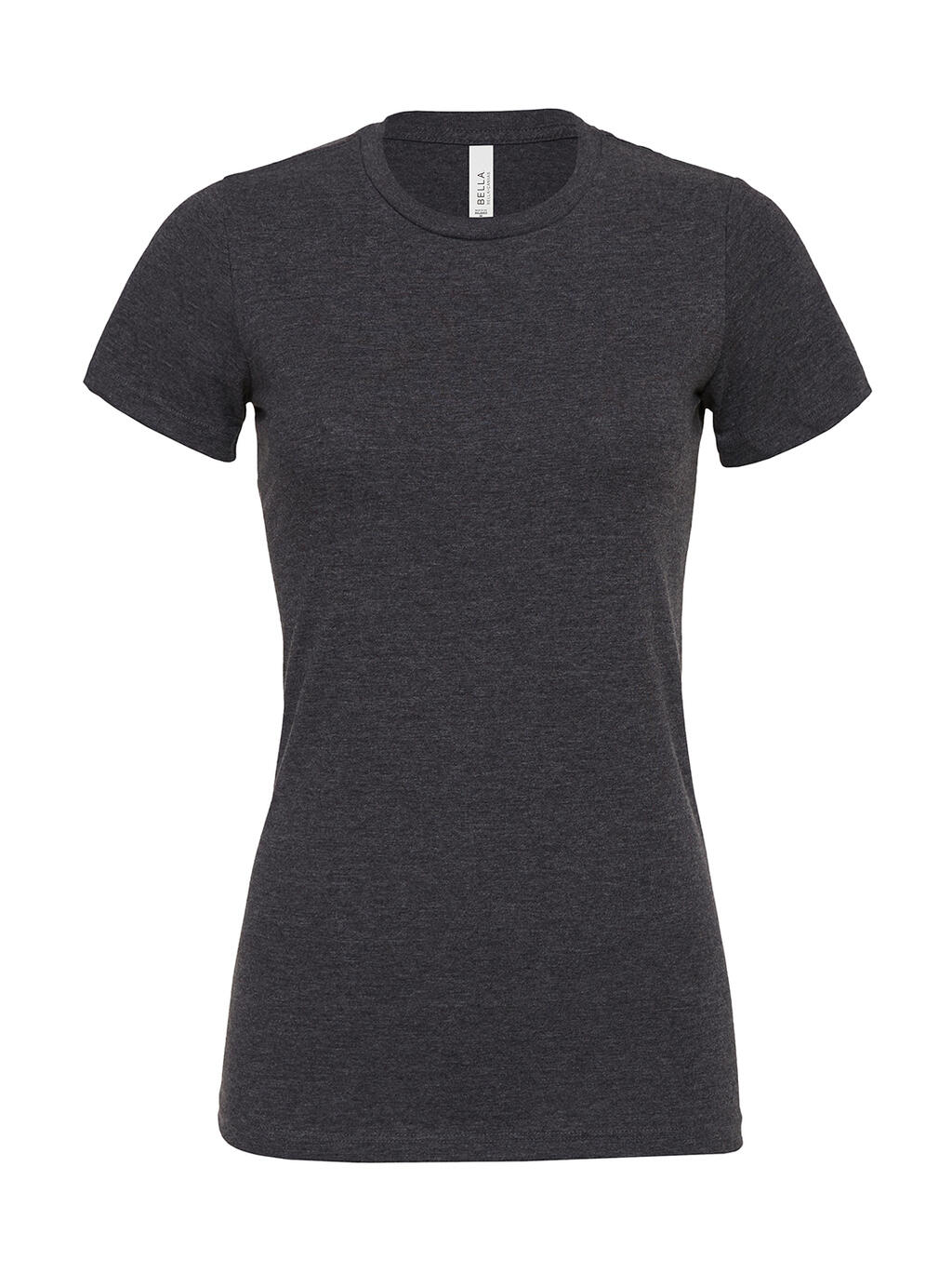 Camiseta de mujer de punto relajado CVC - DG - Gris oscuro jaspeado