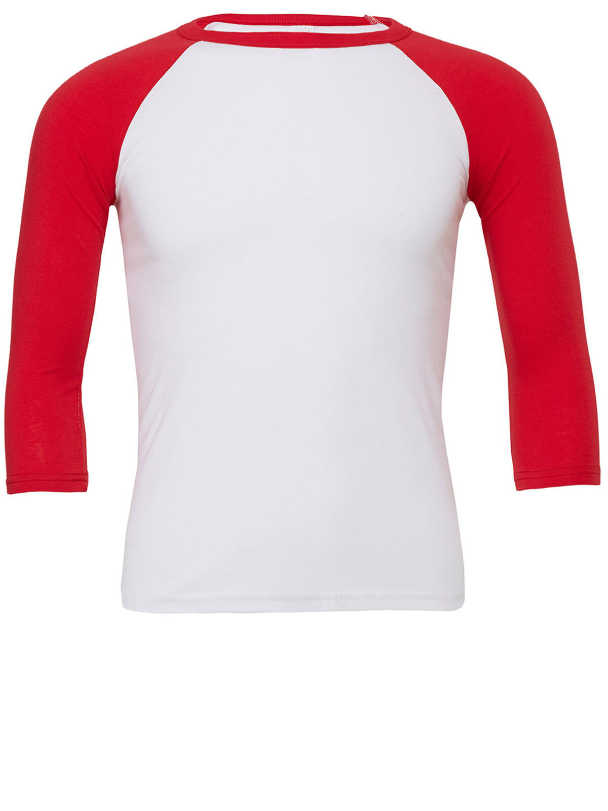 Camiseta de béisbol unisex de manga 3/4 - WHRD - Rojo