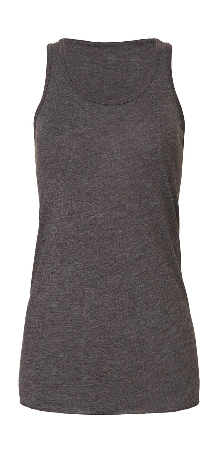 Camiseta sin mangas de natación con espalda fluida - DG - Gris oscuro jaspeado