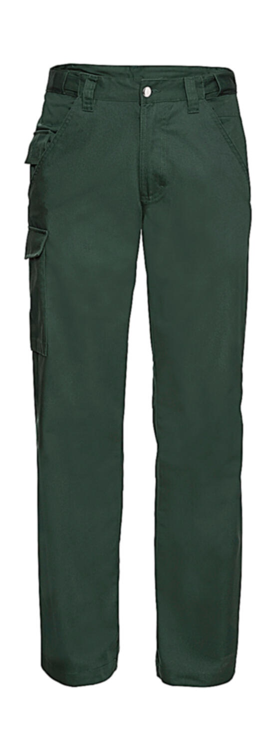 Pantalones de sarga de polialgodón para trabajo - 38 - Verde botella