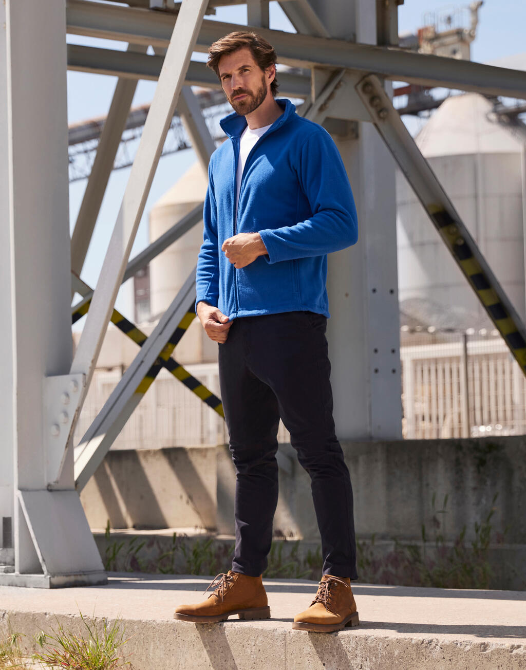 Forro polar para hombre con cremallera completa para exteriores