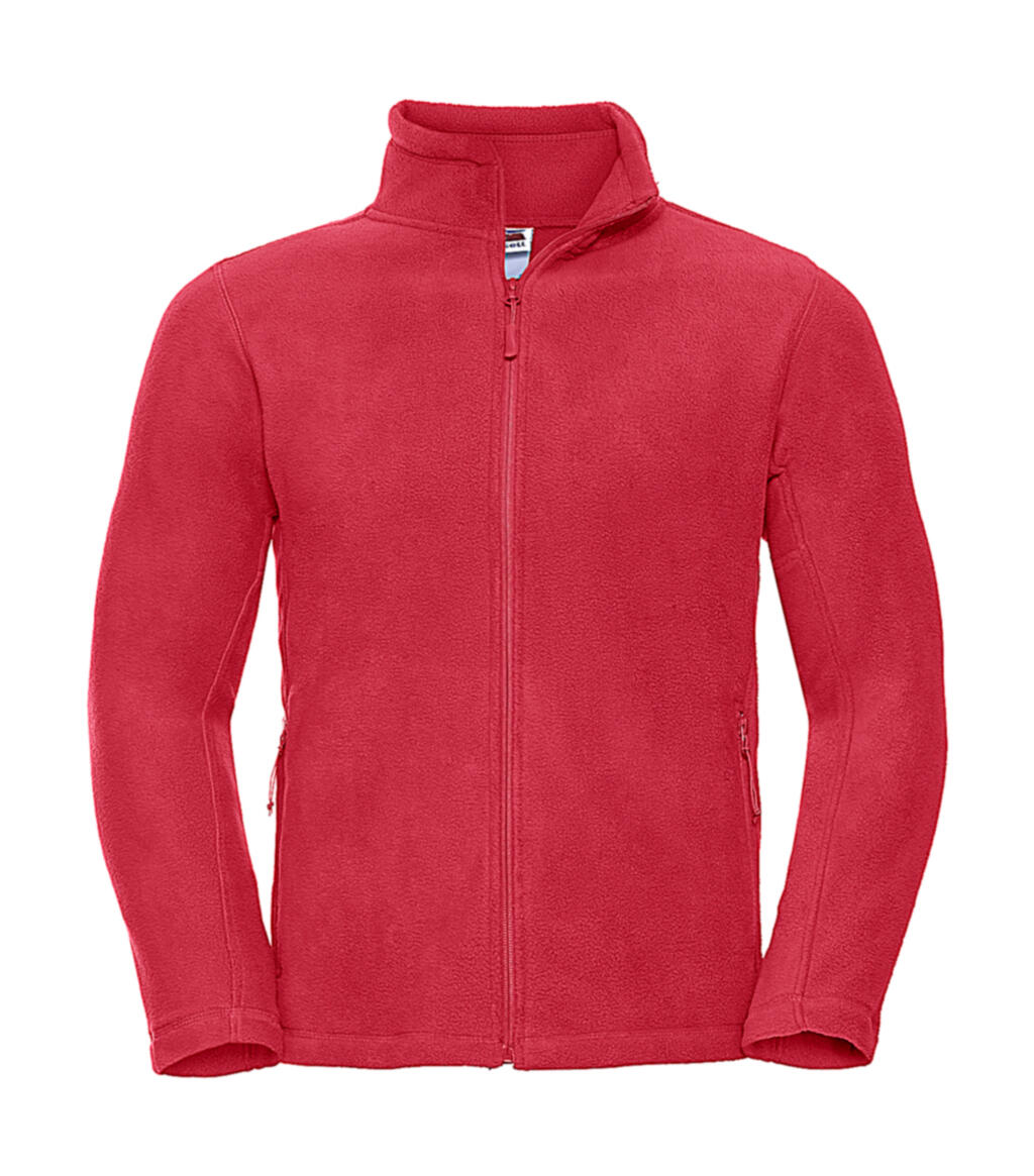 Forro polar para hombre con cremallera completa para exteriores - CR - Rojo Clásico