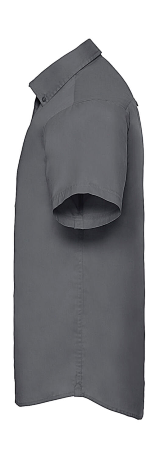 Camisa clásica de sarga de manga corta para hombre