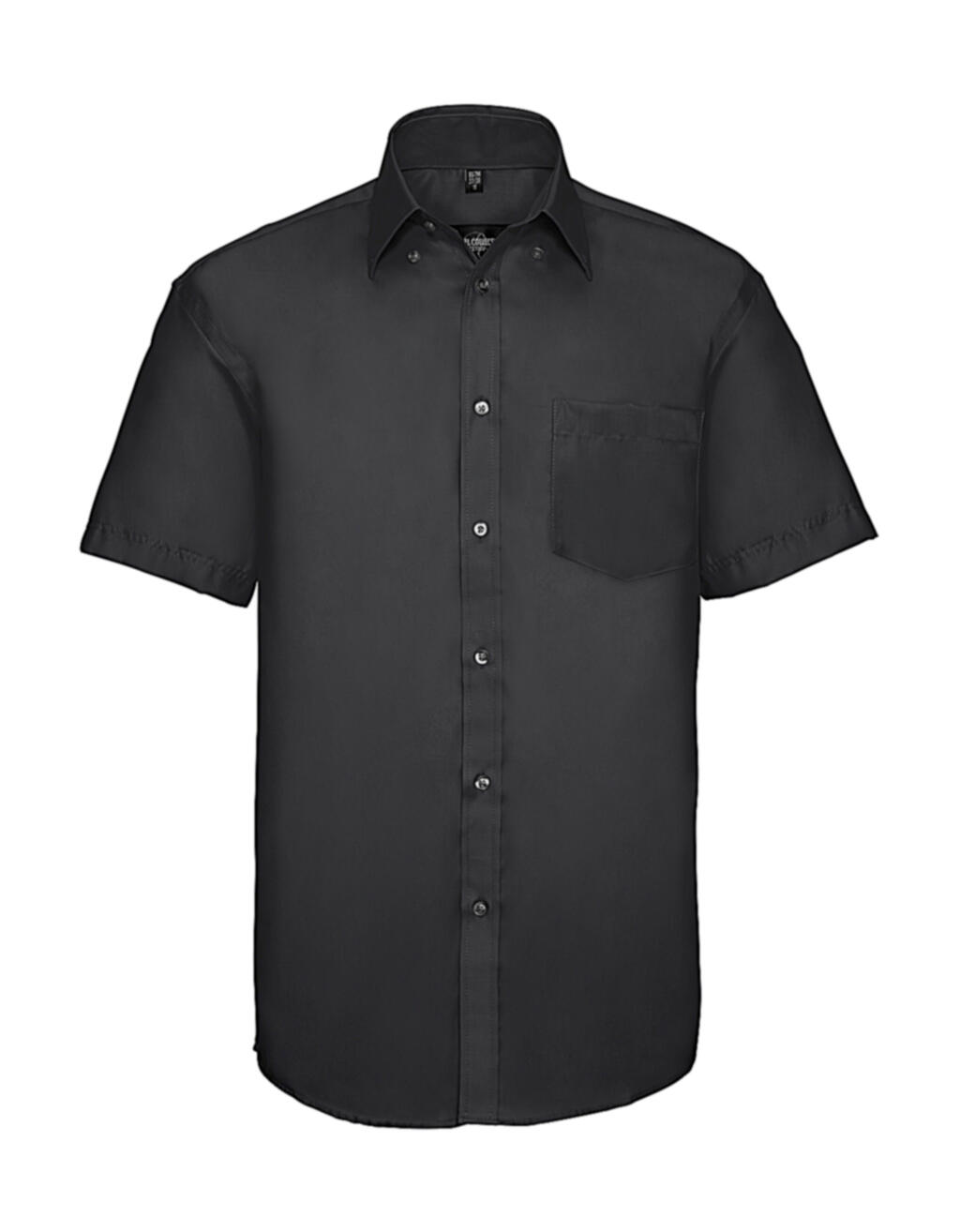 Camisa clásica de manga corta para hombre, sin necesidad de planchado. - 36 - Negro