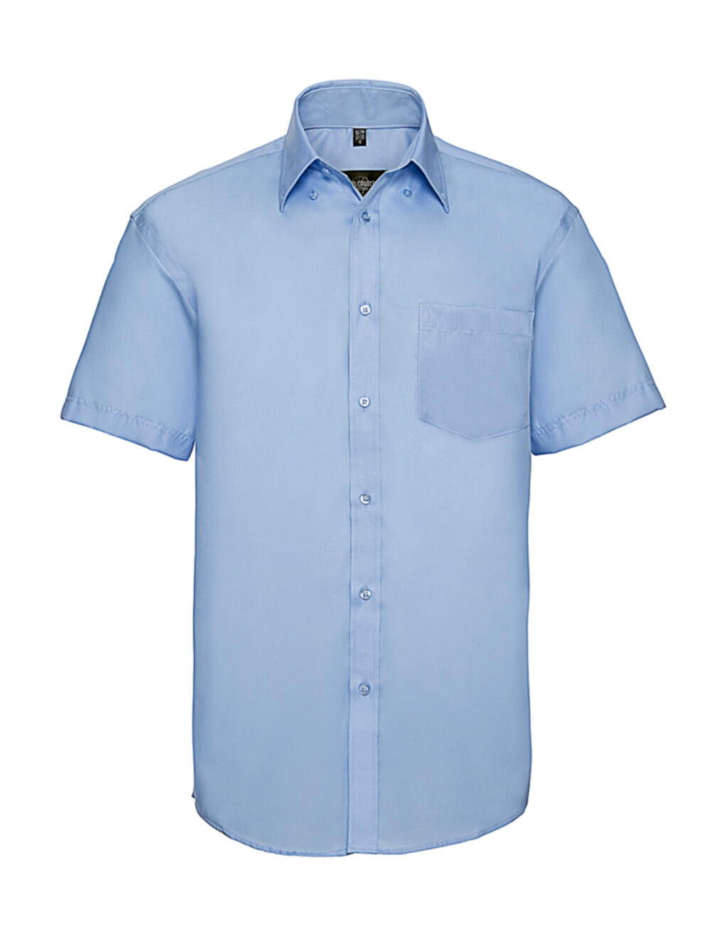 Camisa clásica de manga corta para hombre, sin necesidad de planchado. - BZ - Cielo brillante