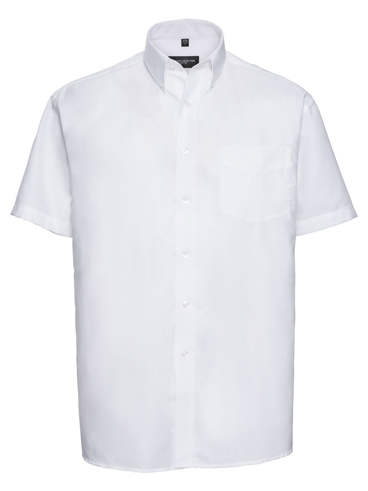 Camisa Oxford clásica de manga corta para hombre - 30 - Blanco