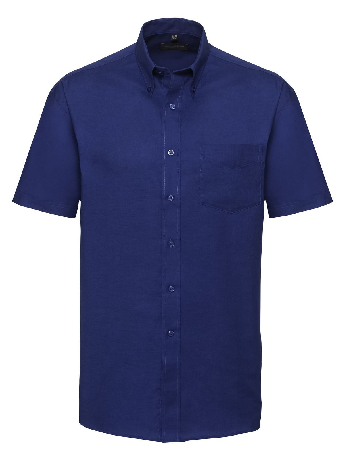 Camisa Oxford clásica de manga corta para hombre - Real brillante
