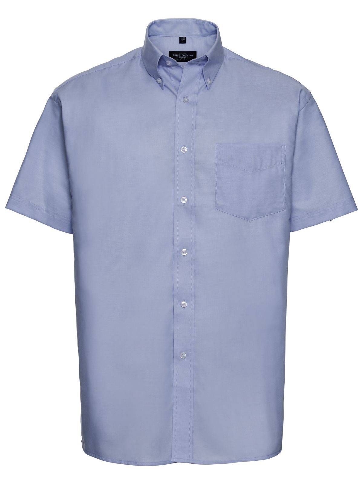 Camisa Oxford clásica de manga corta para hombre - OD - Azul Oxford