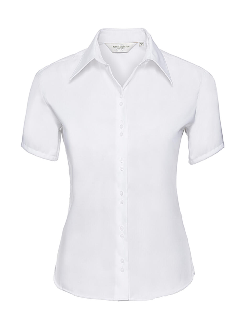 Camisa de manga corta para mujer, corte entallado, sin necesidad de planchado. - 30 - Blanco