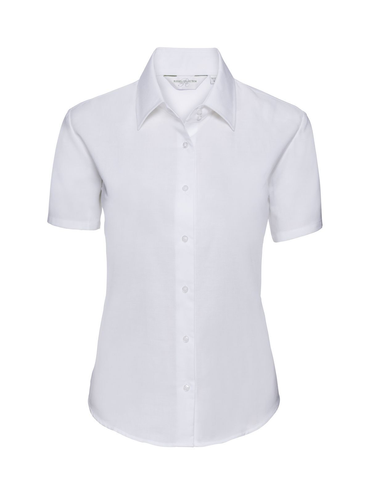 Camisa Oxford de manga corta para mujer. - 30 - Blanco