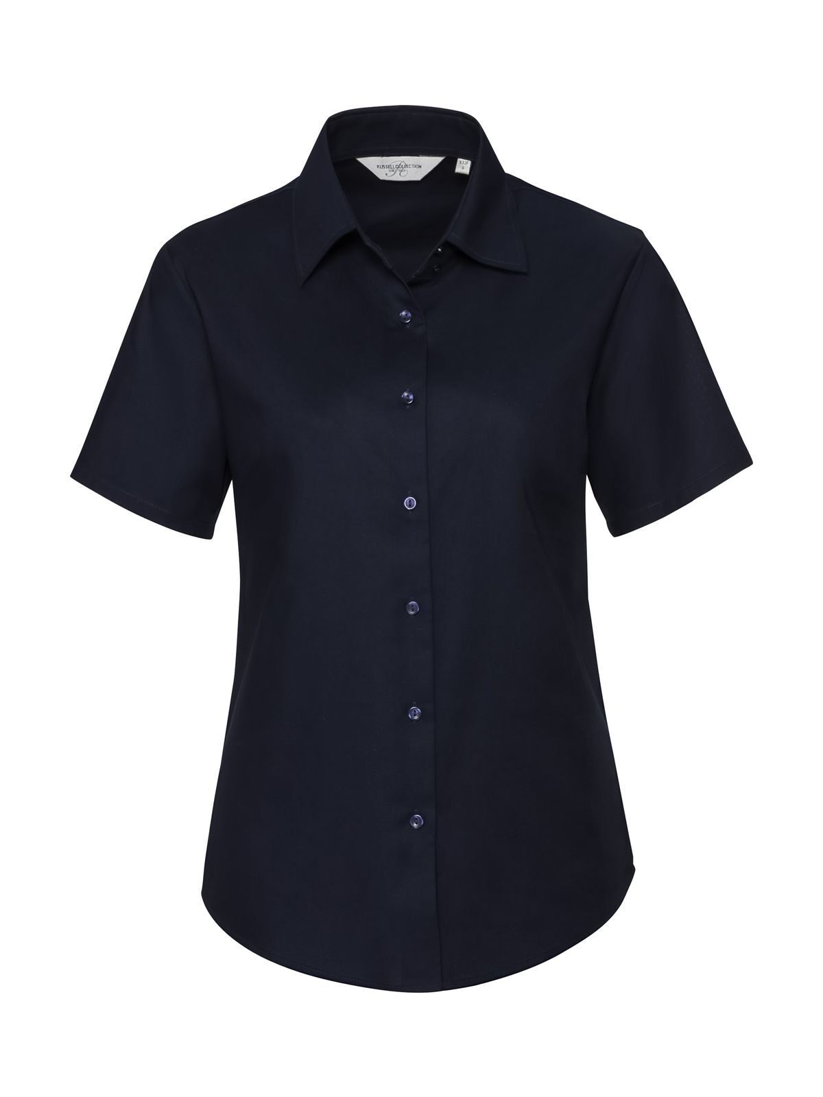 Camisa Oxford de manga corta para mujer. - NB - Azul marino brillante