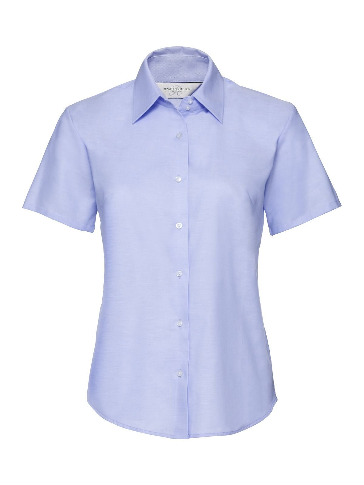Camisa Oxford de manga corta para mujer. - OD - Azul Oxford