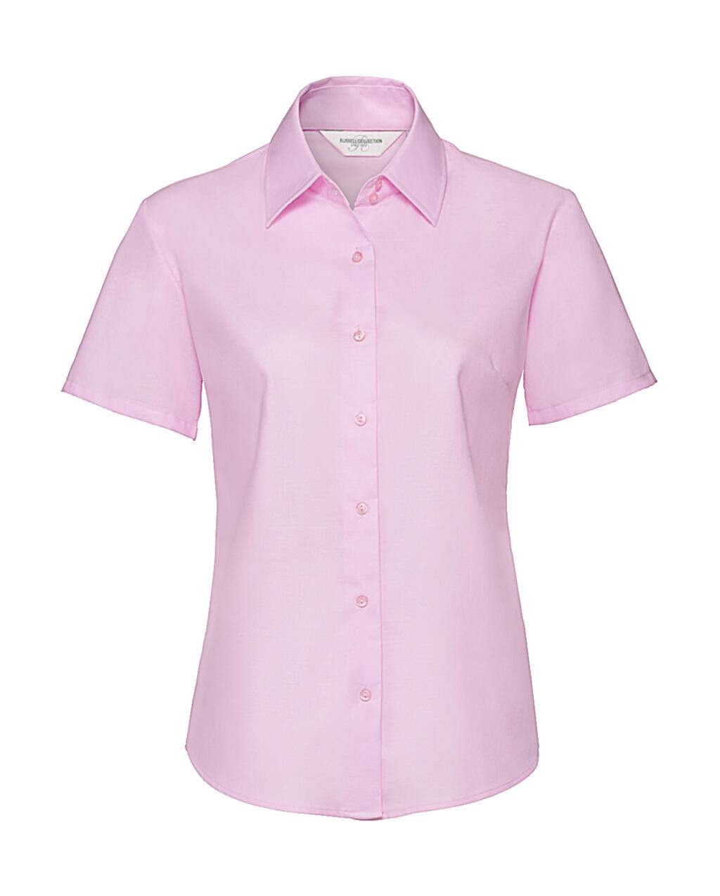 Camisa Oxford de manga corta para mujer. - Y1 - Rosa clásico