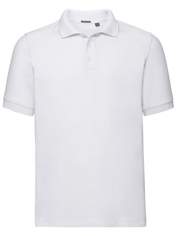 Polo elástico de corte sastre para hombre - 30 - Blanco