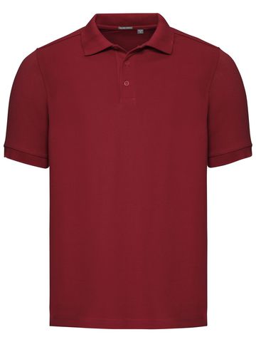 Polo elástico de corte sastre para hombre - CR - Rojo Clásico