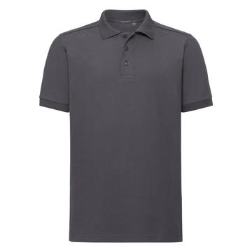 Polo elástico de corte sastre para hombre - Gris Convoy