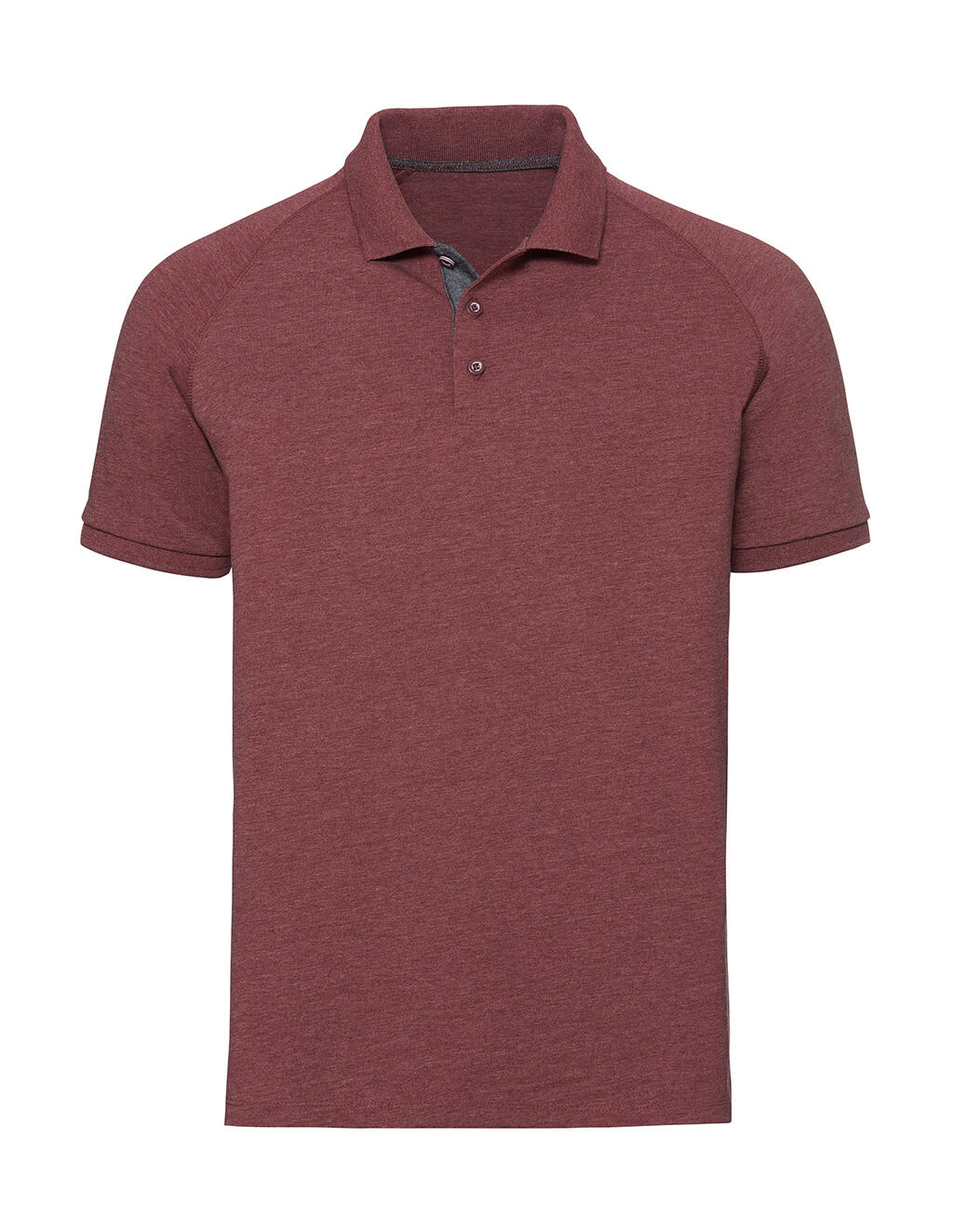Polo raglán de punto HD para hombre - Marfil granate