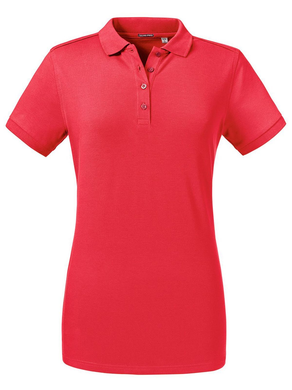 Polo elástico de corte sastre para mujer - CR - Rojo Clásico