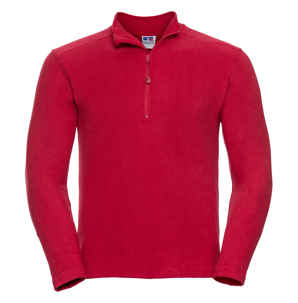 Chaqueta de micropolar para hombre con cremallera de 1/4 - CR - Rojo Clásico