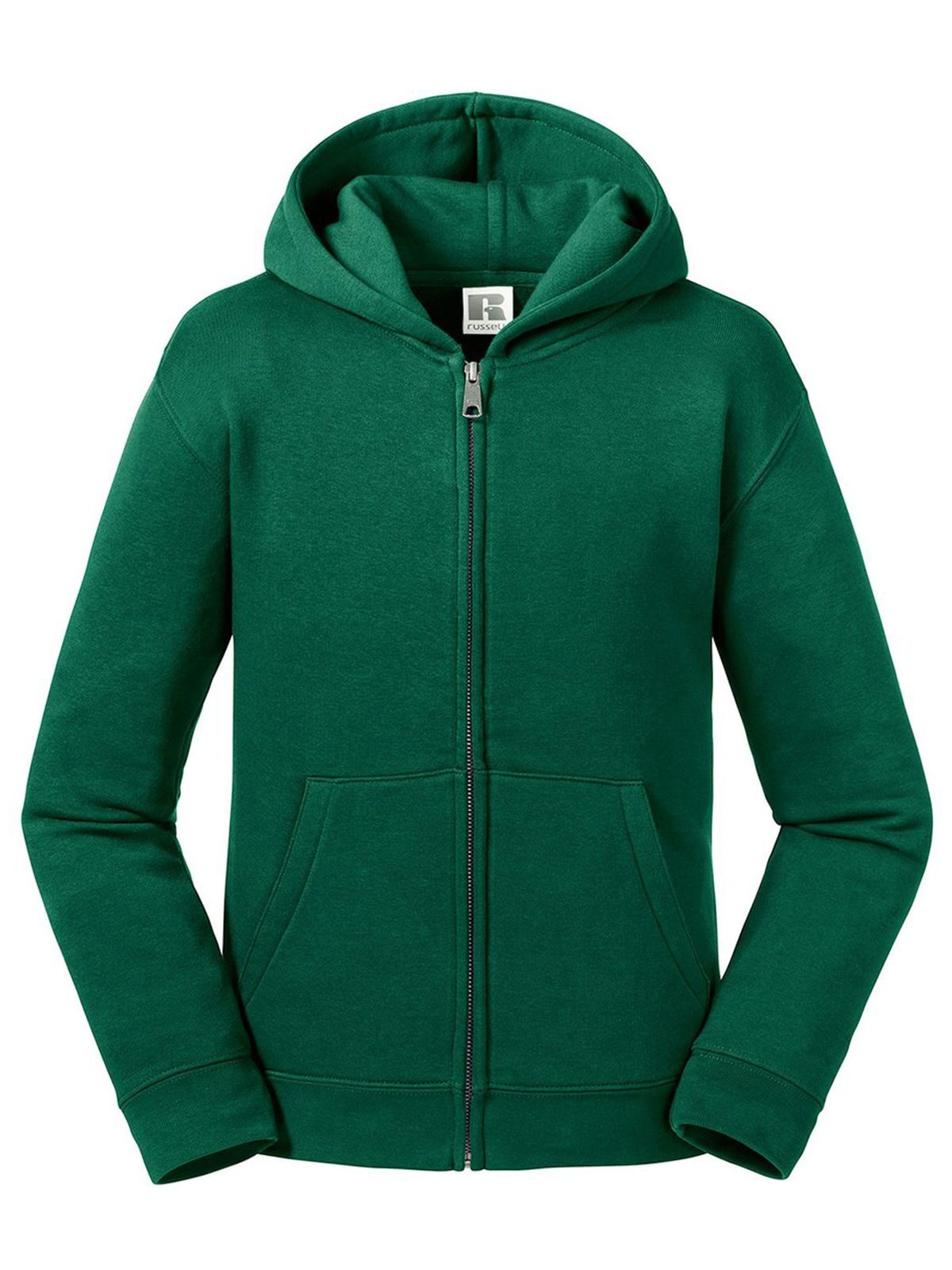 Chaqueta infantil auténtica con capucha y cremallera - 38 - Verde botella