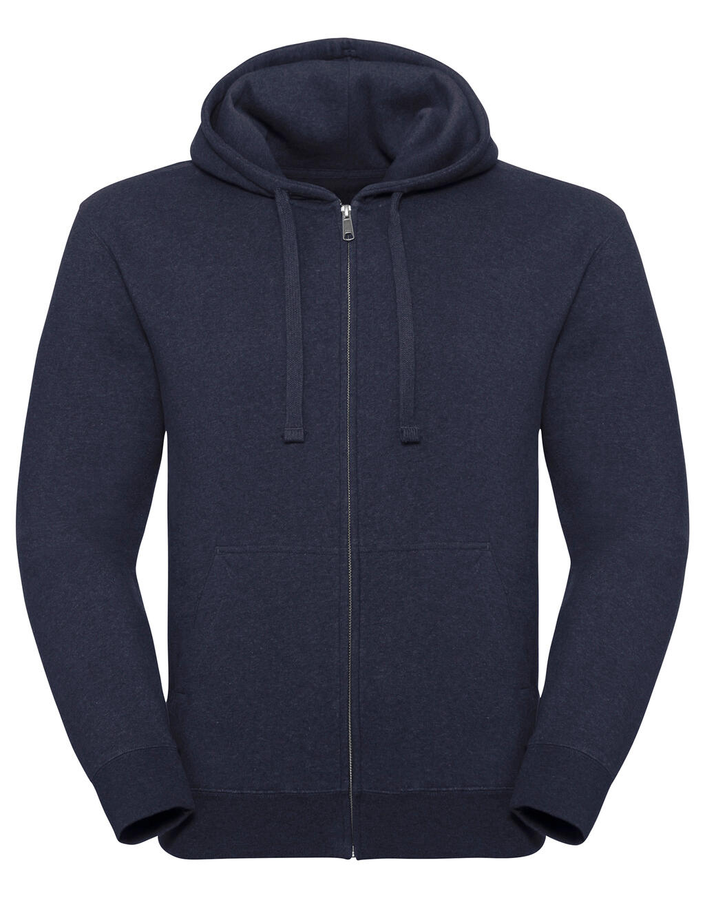 Sudadera auténtica de hombre con capucha y cremallera, color melange.