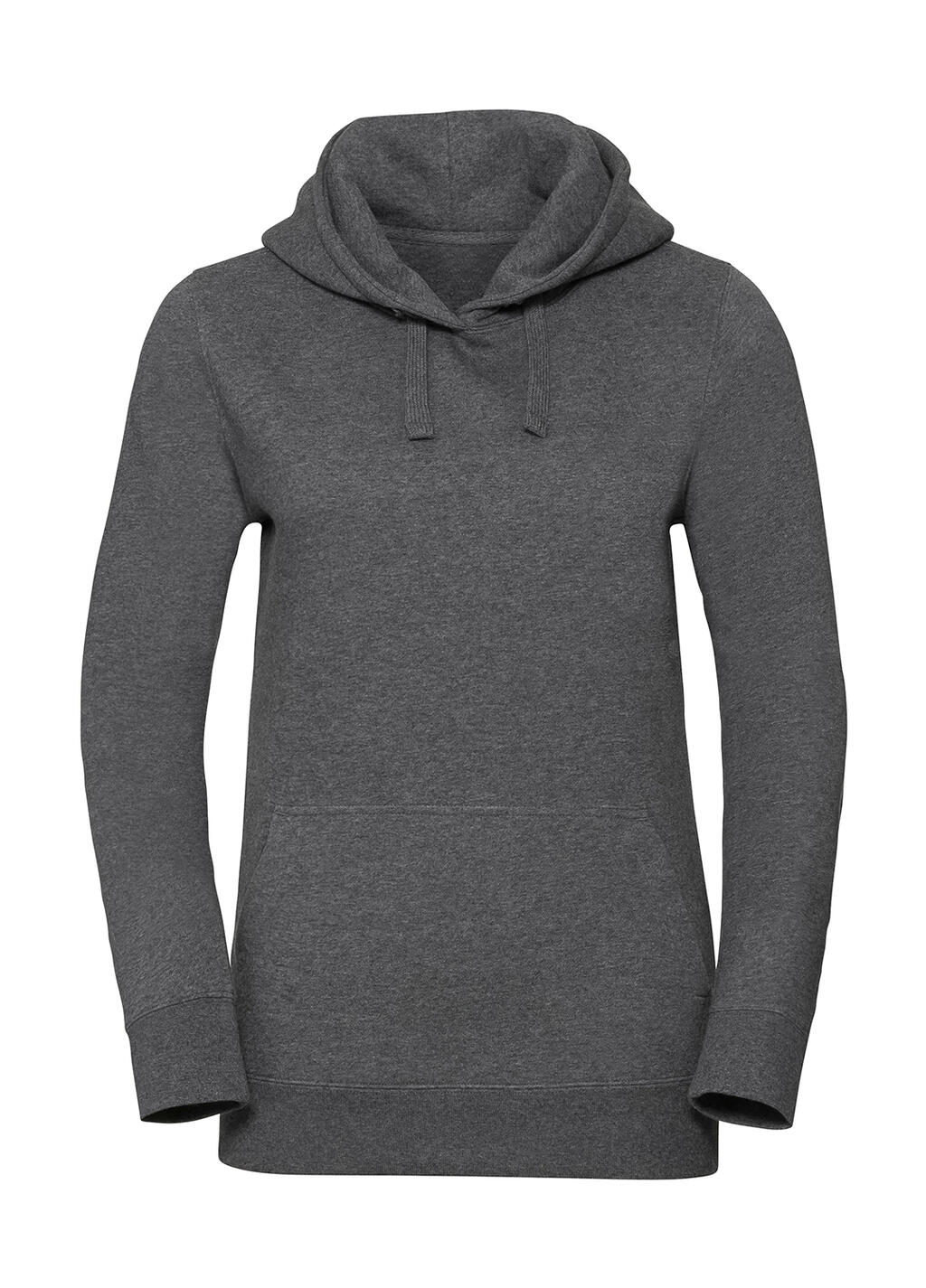 Sudadera con capucha auténtica de color melange para mujer - C6 - Carbono Melange