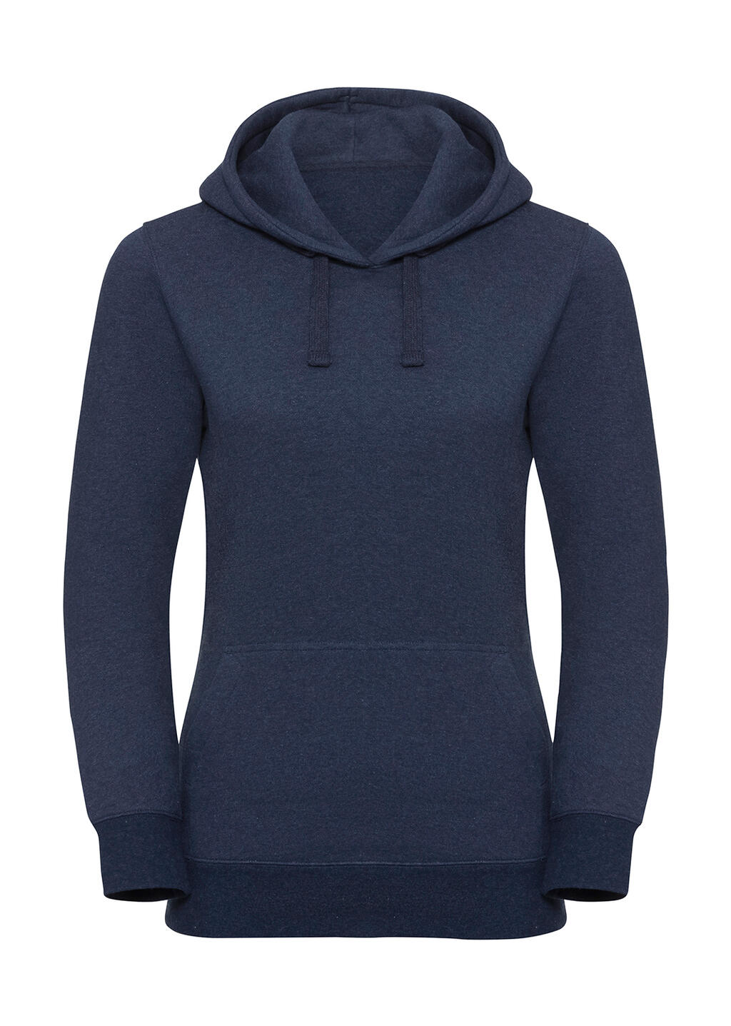 Sudadera con capucha auténtica de color melange para mujer - IM - Melange índigo
