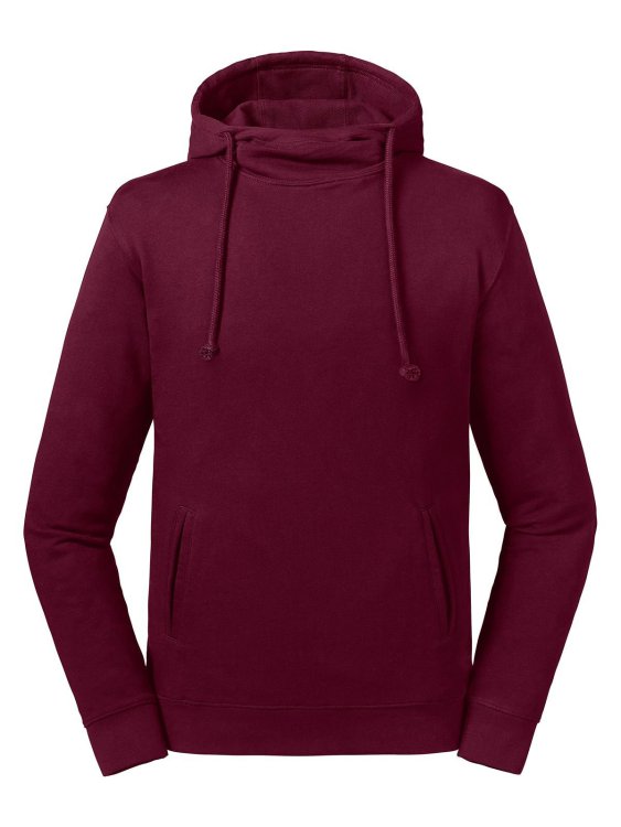 Sudadera con capucha y cuello alto de Pure Organic - BUR - Borgoña