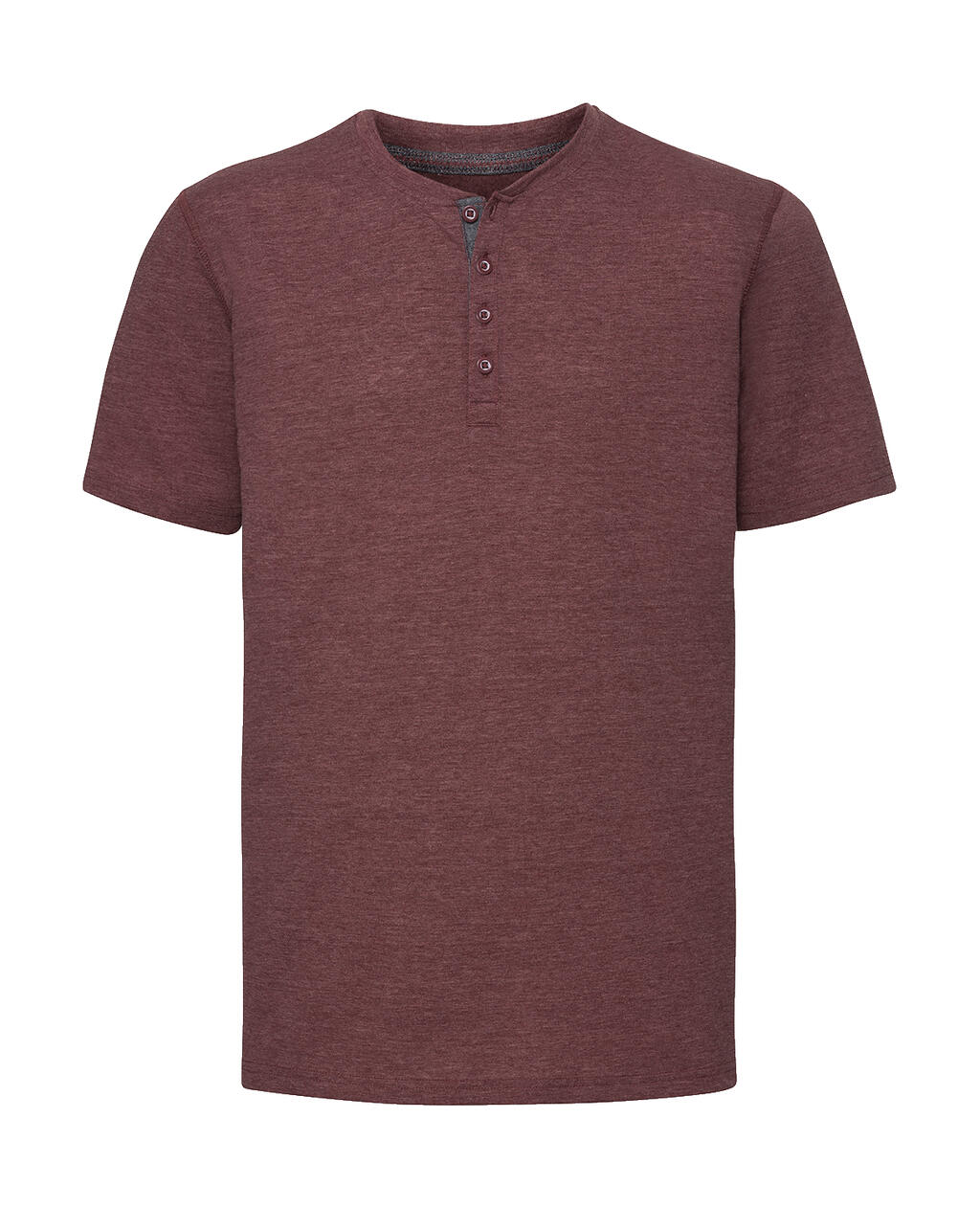 Camiseta Henley HD - Marfil granate