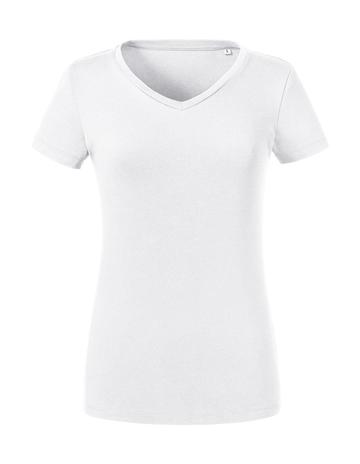 Camiseta de mujer con cuello en V de Pure Organic - 30 - Blanco