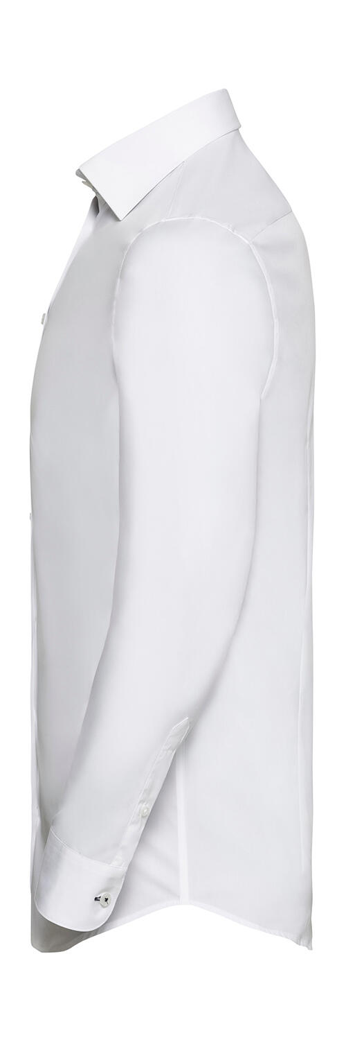 Camisa de manga larga ajustada con contraste y tejido elástico de máxima calidad.