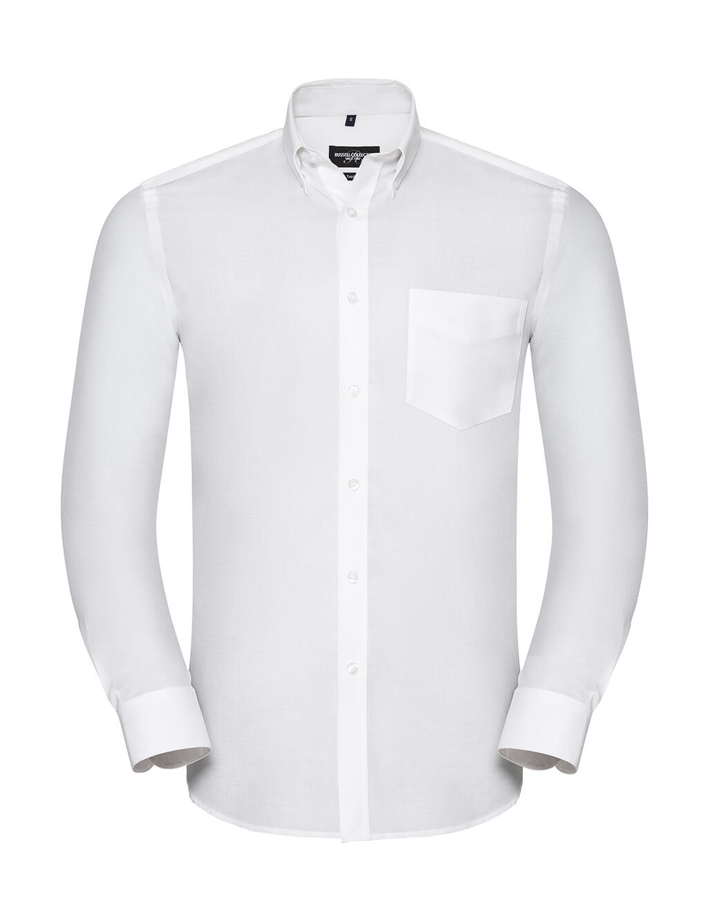 Camisa Oxford de manga larga con botones y corte sastre. - 30 - Blanco