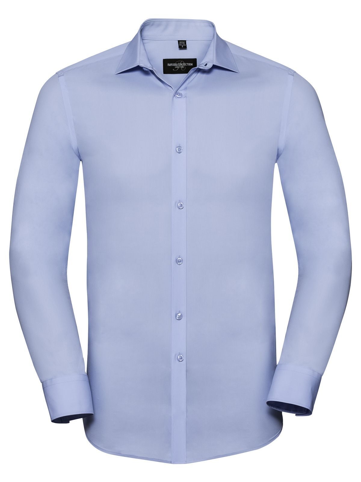Camisa ajustada de manga larga para hombre con tejido elástico de máxima calidad. - BZ - Cielo brillante