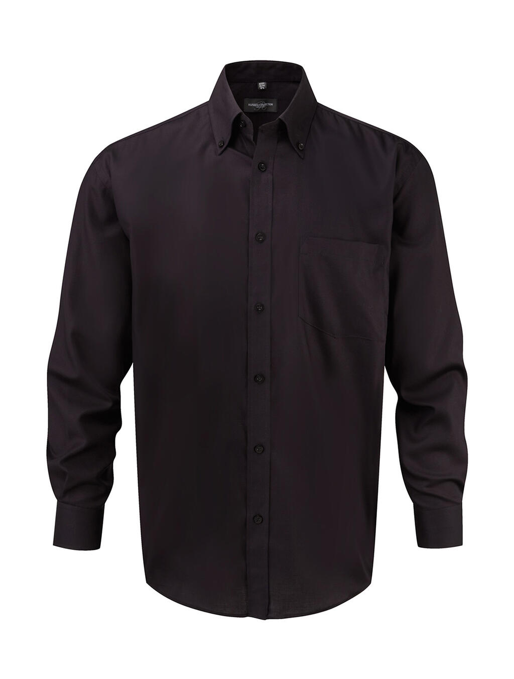 Camisa clásica de manga larga para hombre, sin necesidad de planchado. - 36 - Negro