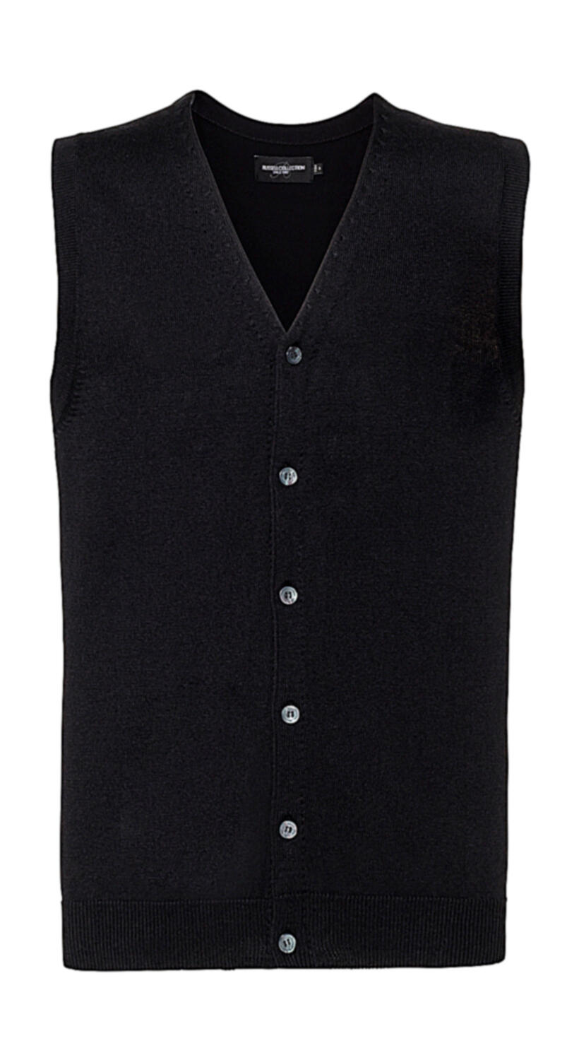 Chaleco con cuello en V para hombre - 36 - Negro