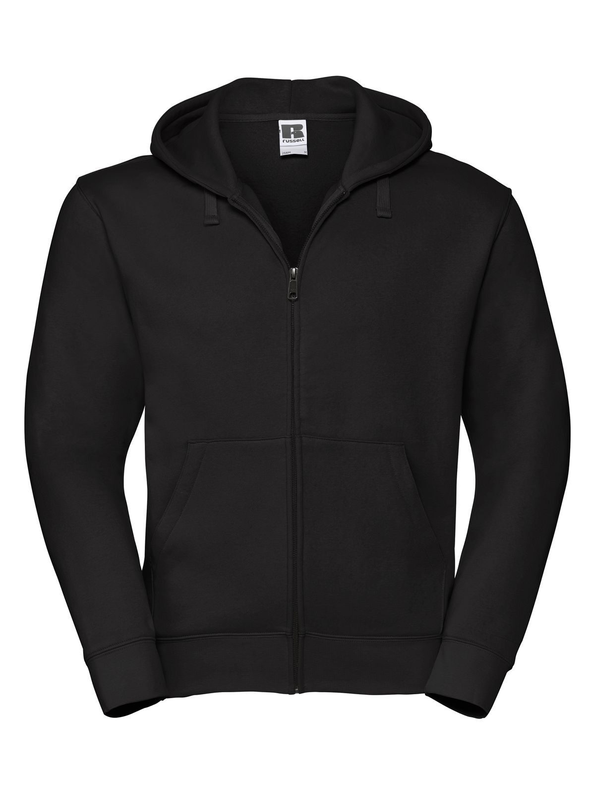 Chaqueta auténtica con capucha y cremallera para hombre - 36 - Negro
