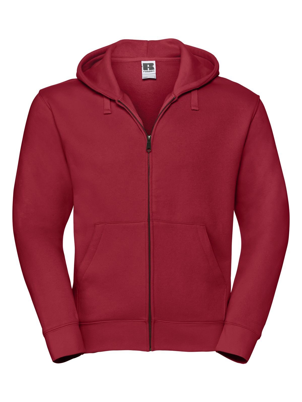 Chaqueta auténtica con capucha y cremallera para hombre - CR - Rojo Clásico