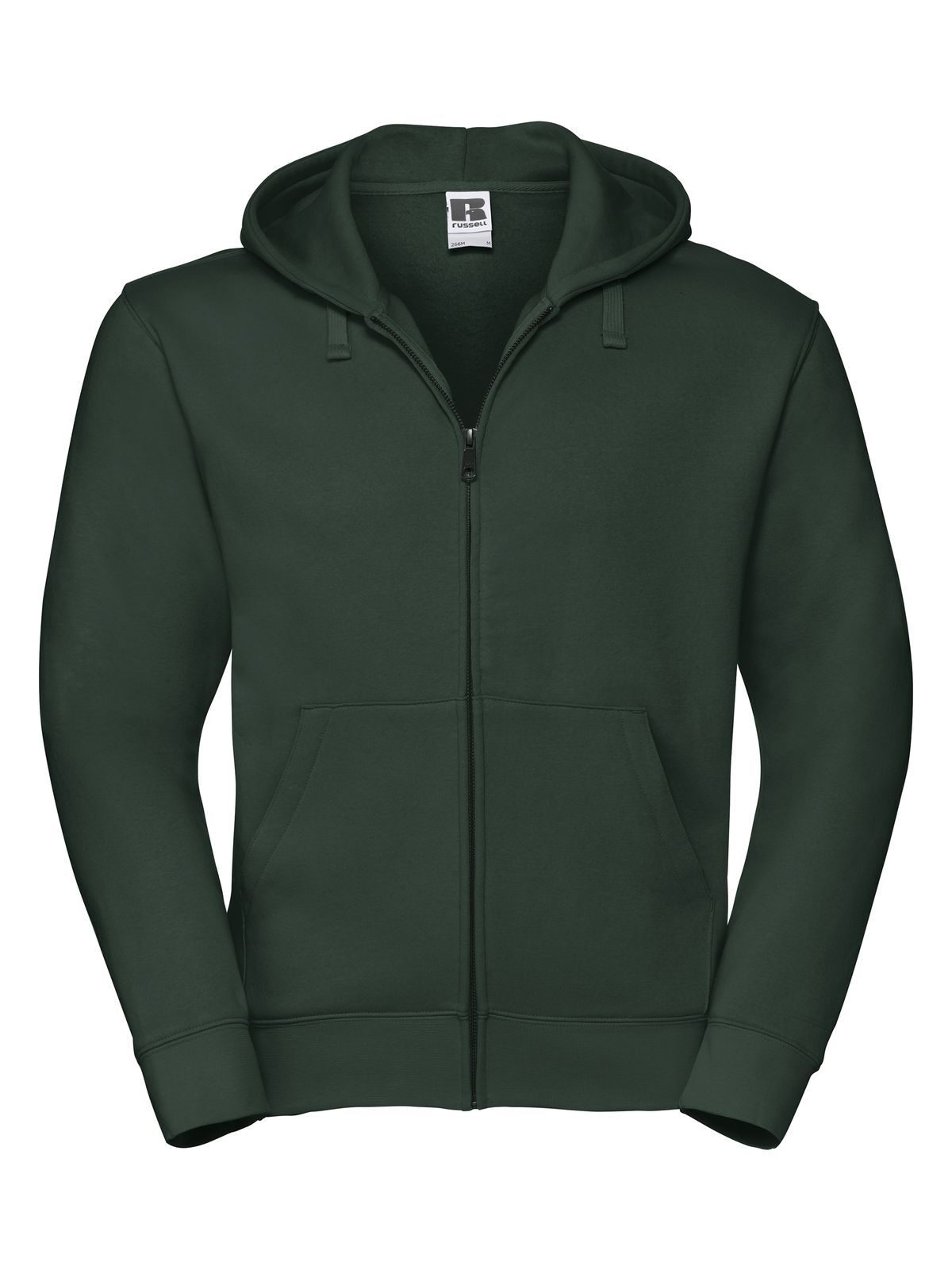 Chaqueta auténtica con capucha y cremallera para hombre - 38 - Verde botella