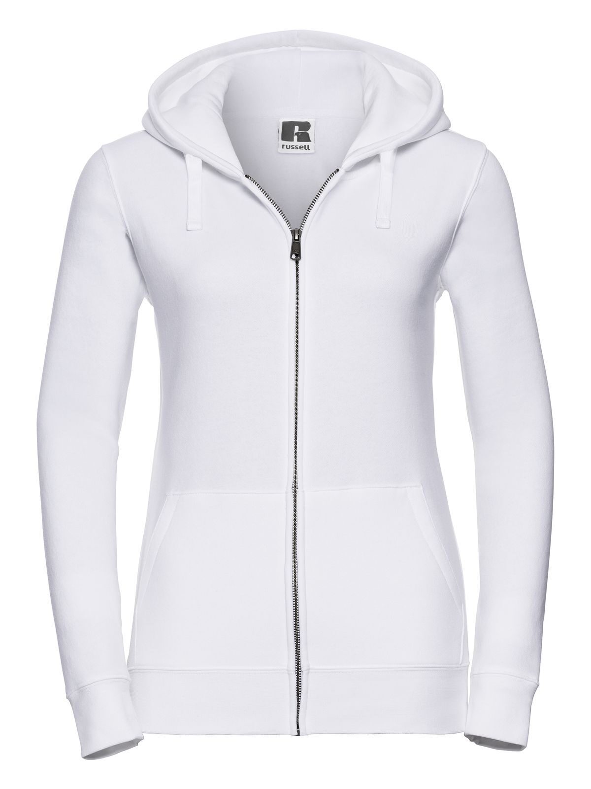 Chaqueta con capucha y cremallera auténtica para mujer - 30 - Blanco