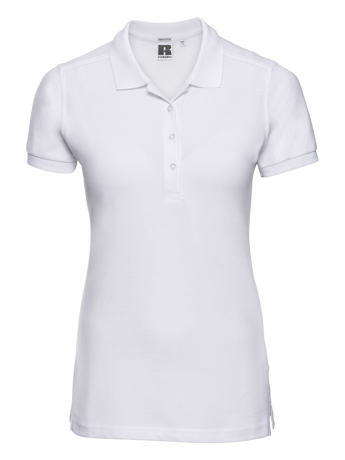 Polo ajustado elástico para mujer - 30 - Blanco