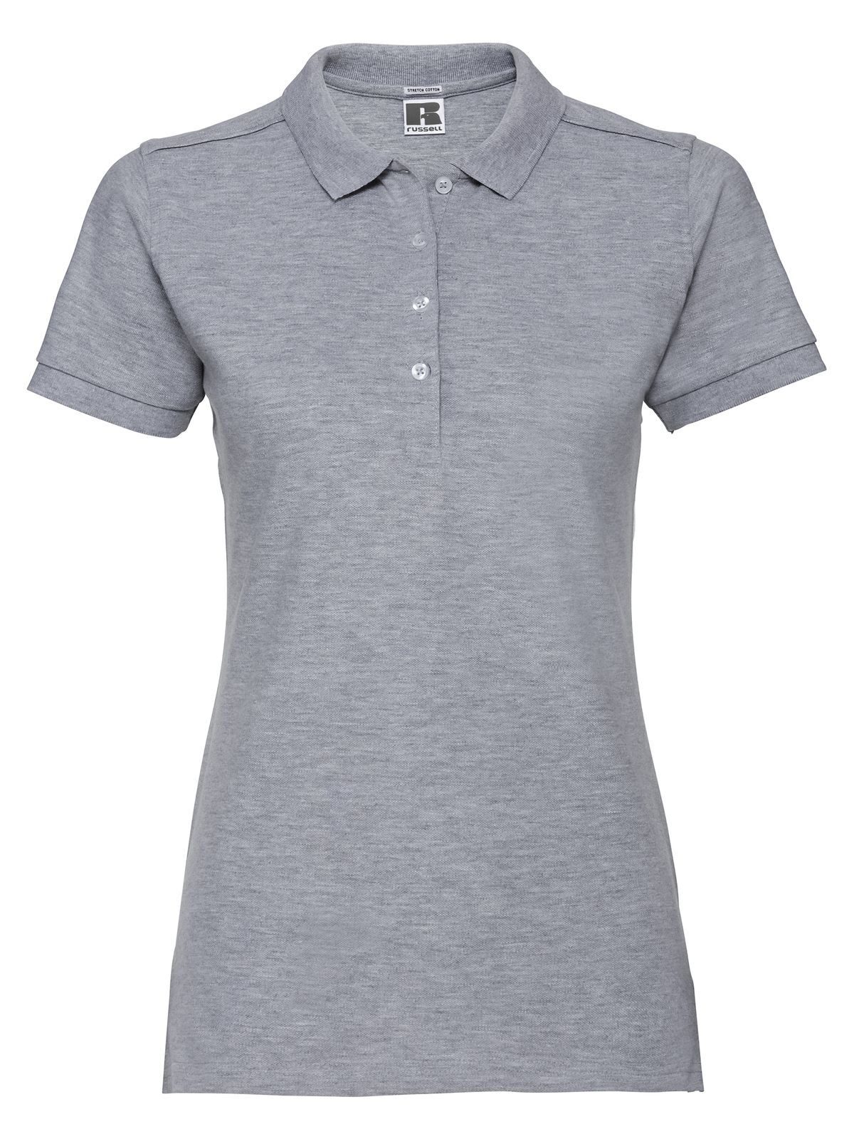 Polo ajustado elástico para mujer - LX - Oxford claro