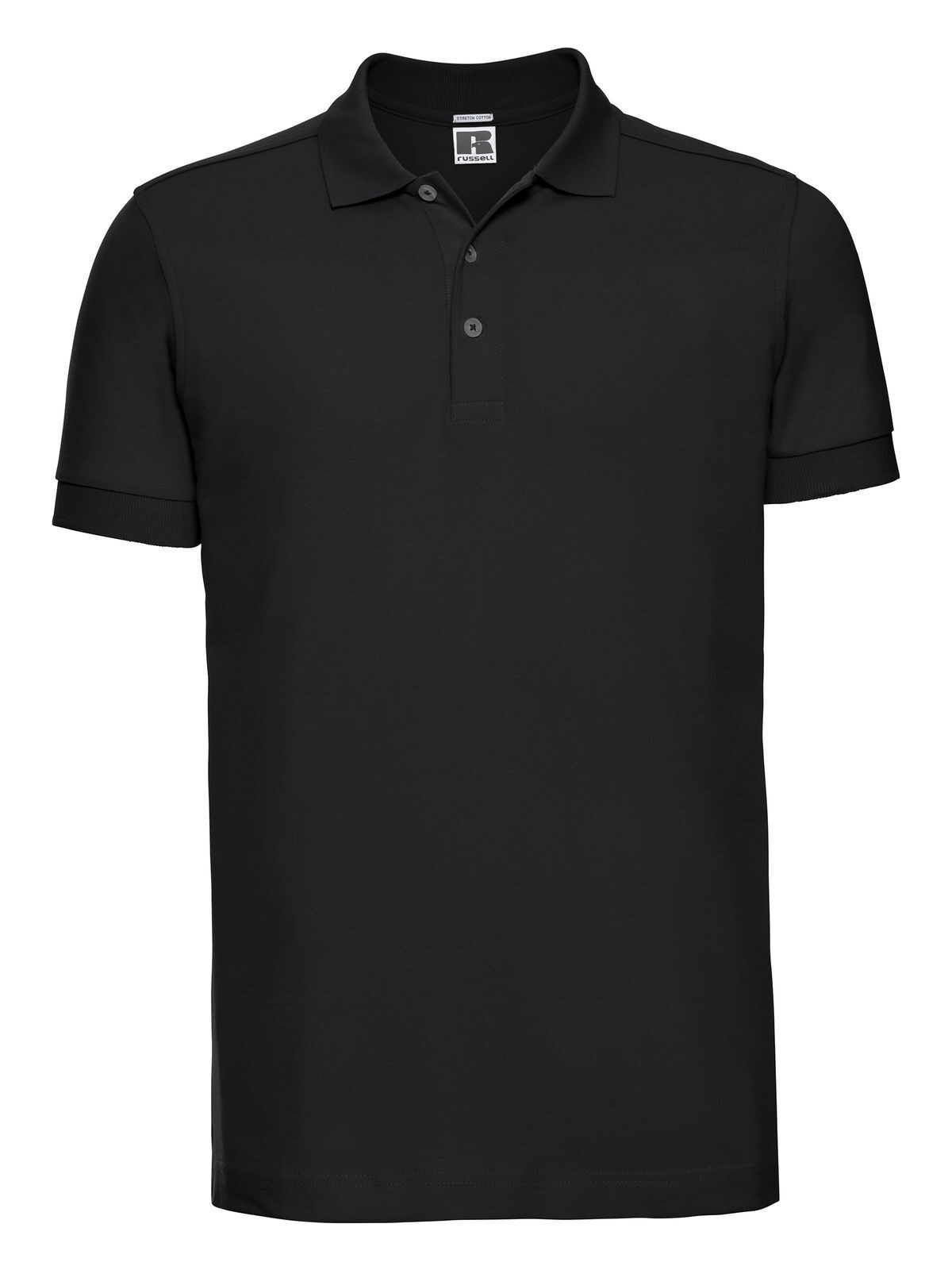 Polo elástico ajustado para hombre - 36 - Negro