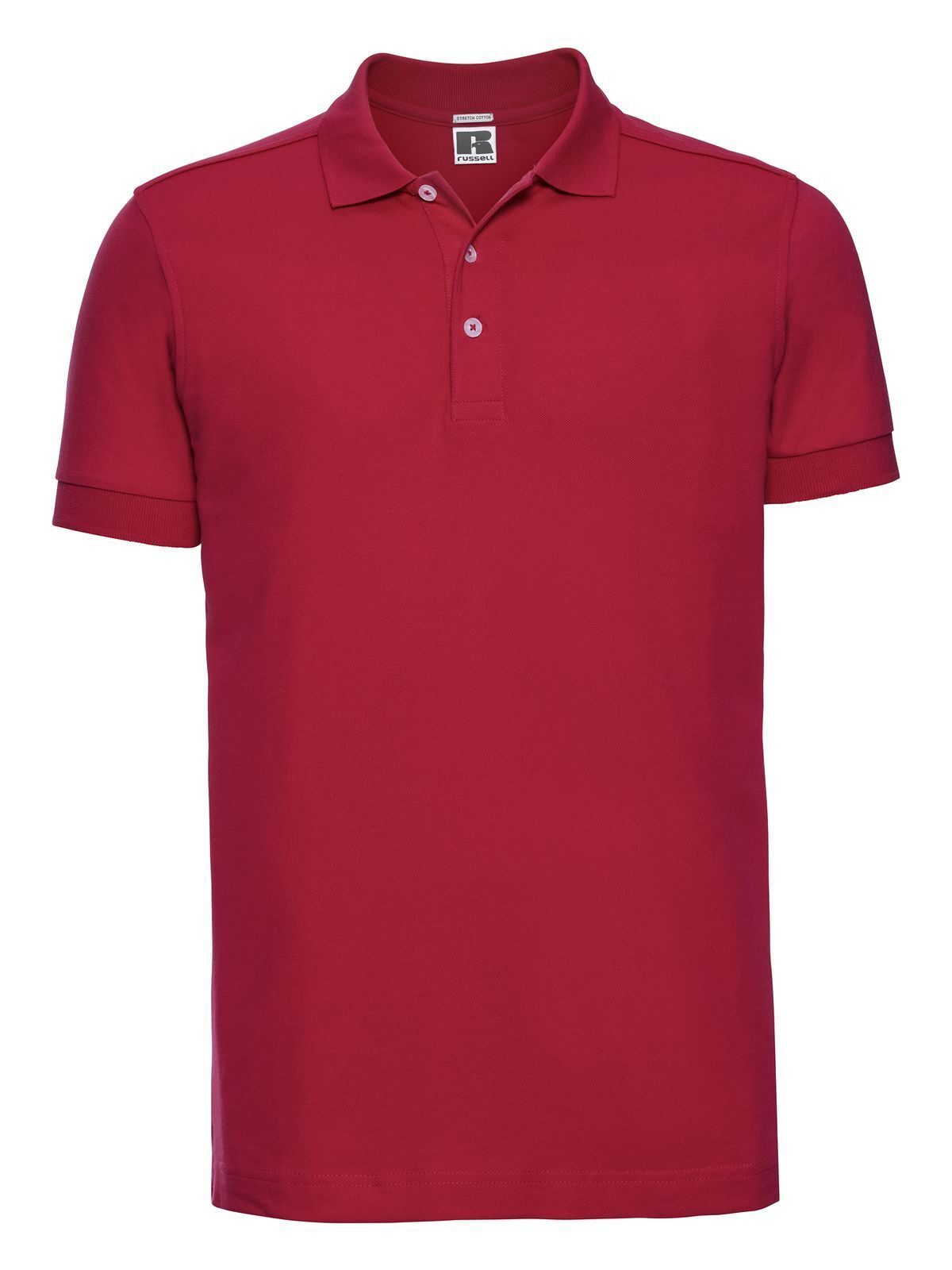Polo elástico ajustado para hombre - CR - Rojo Clásico