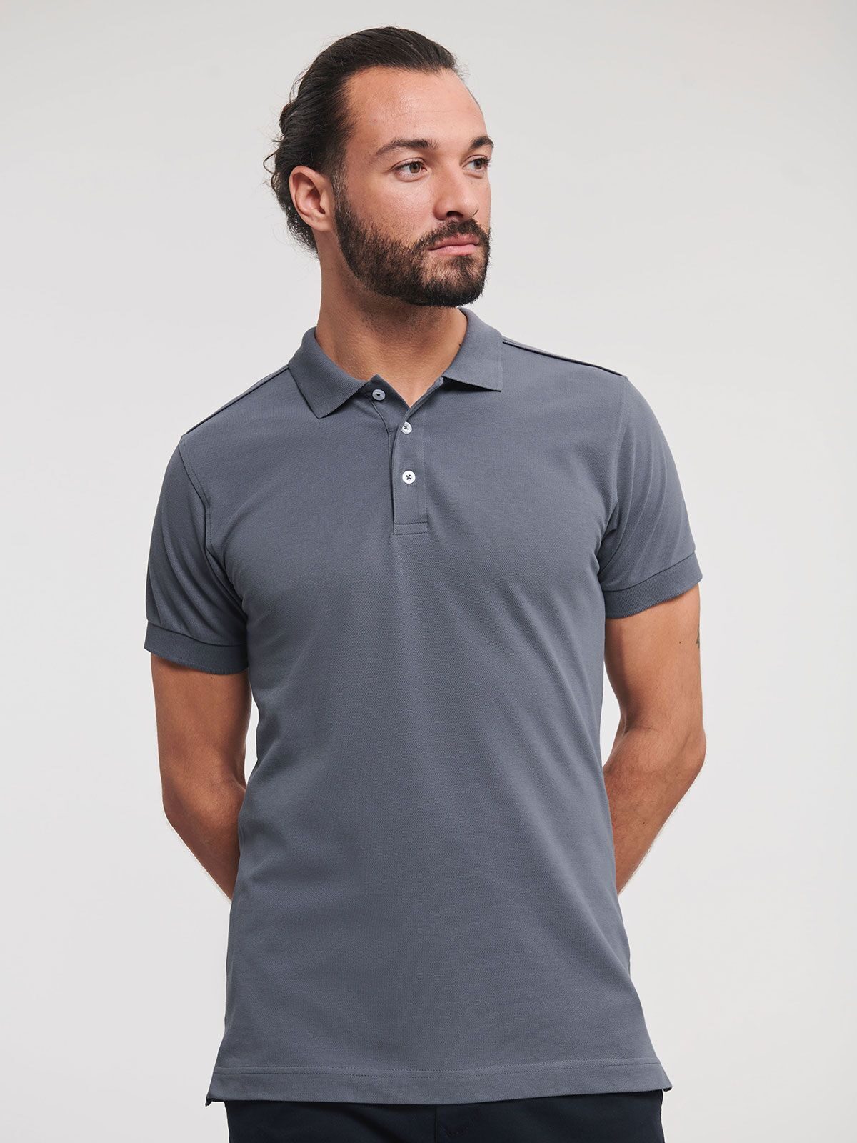 Polo elástico ajustado para hombre