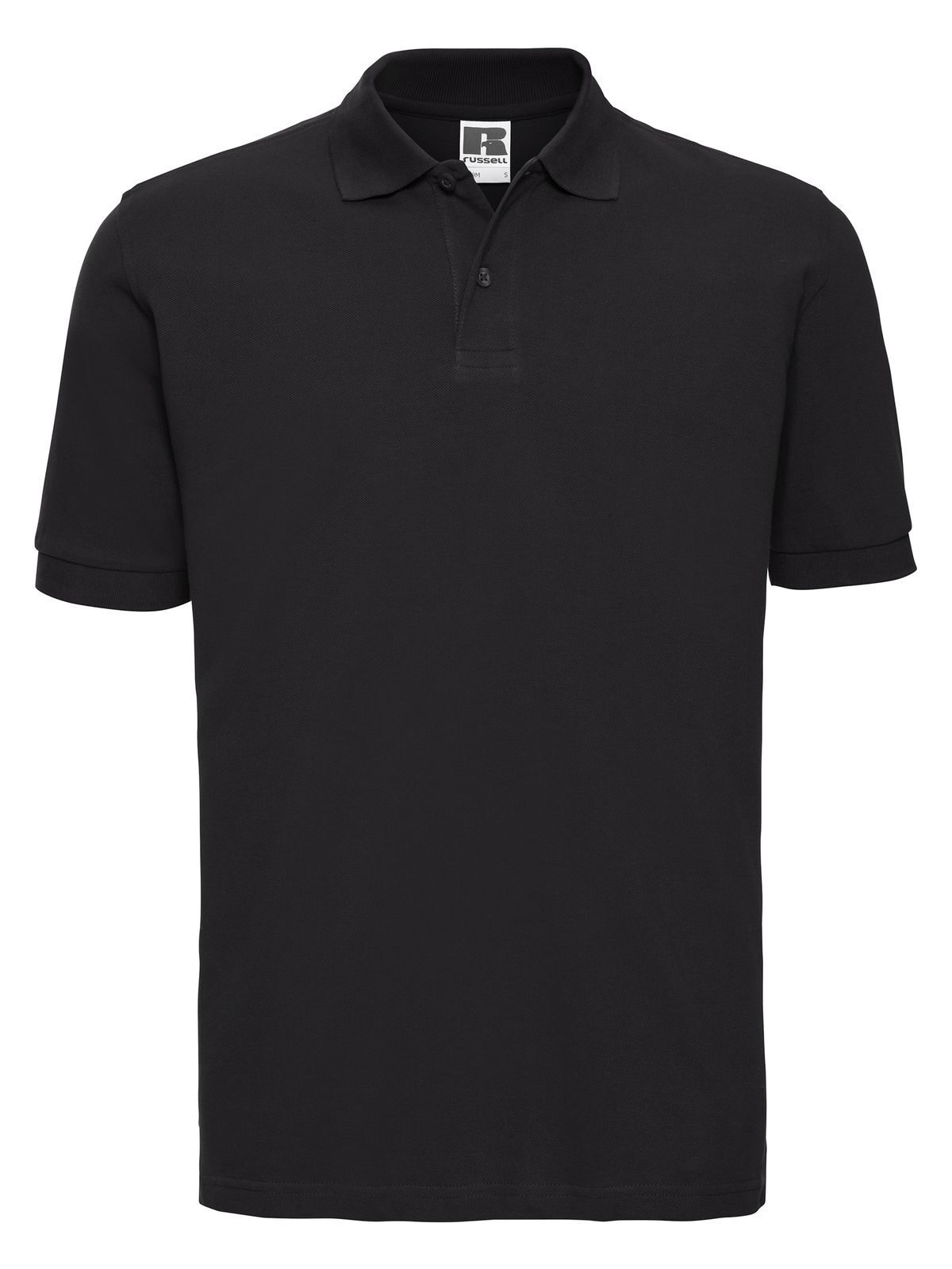 Polo clásico de algodón para hombre - 36 - Negro