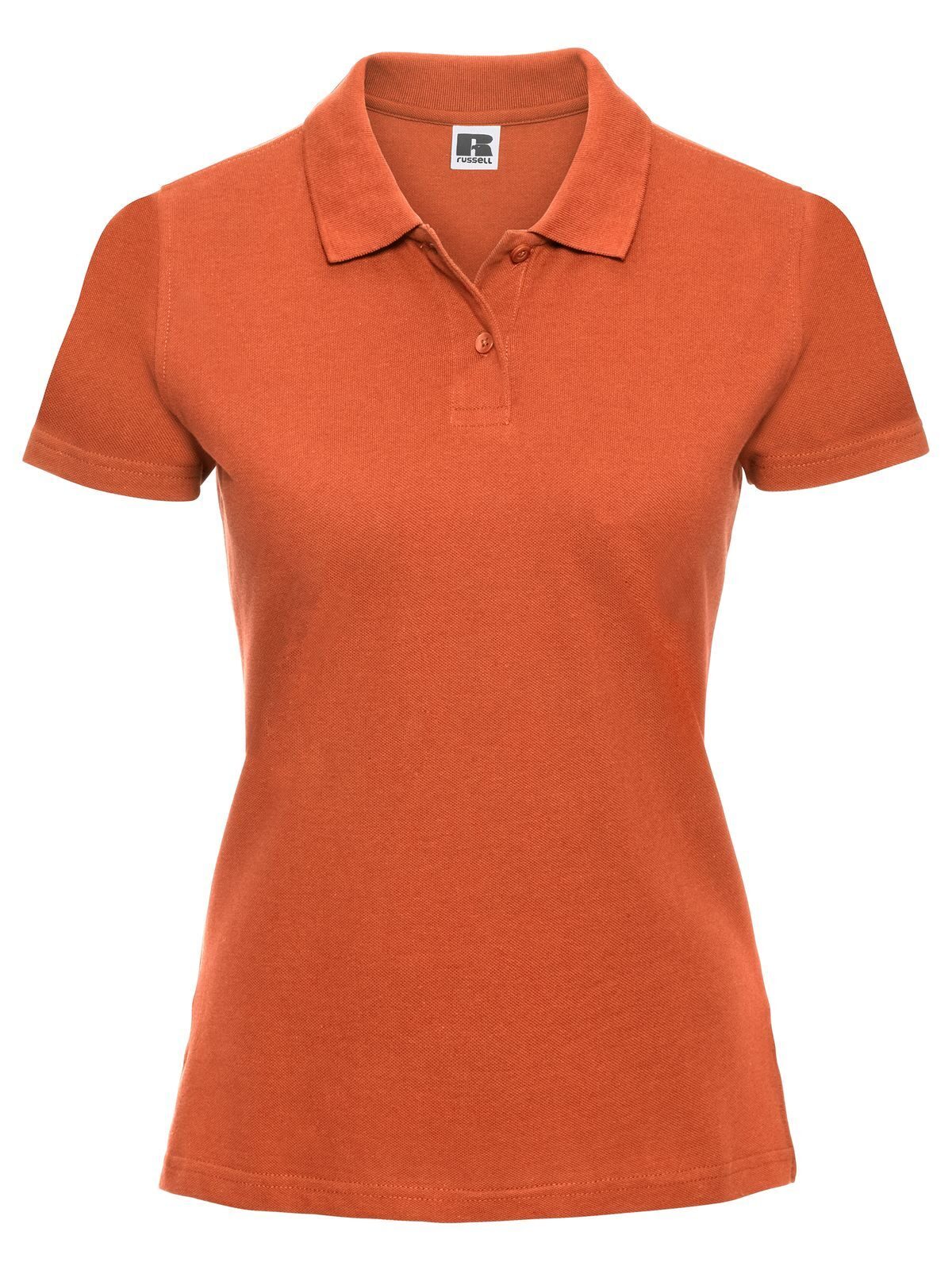 Polo clásico de algodón para mujer - 44 - Naranja
